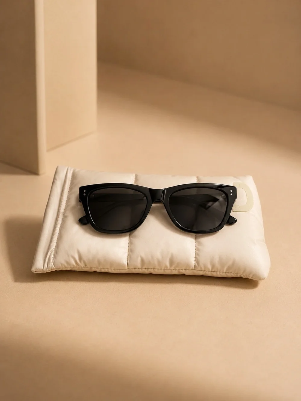 Jenny Bird Black Oversized Designer Sunglasses with Case